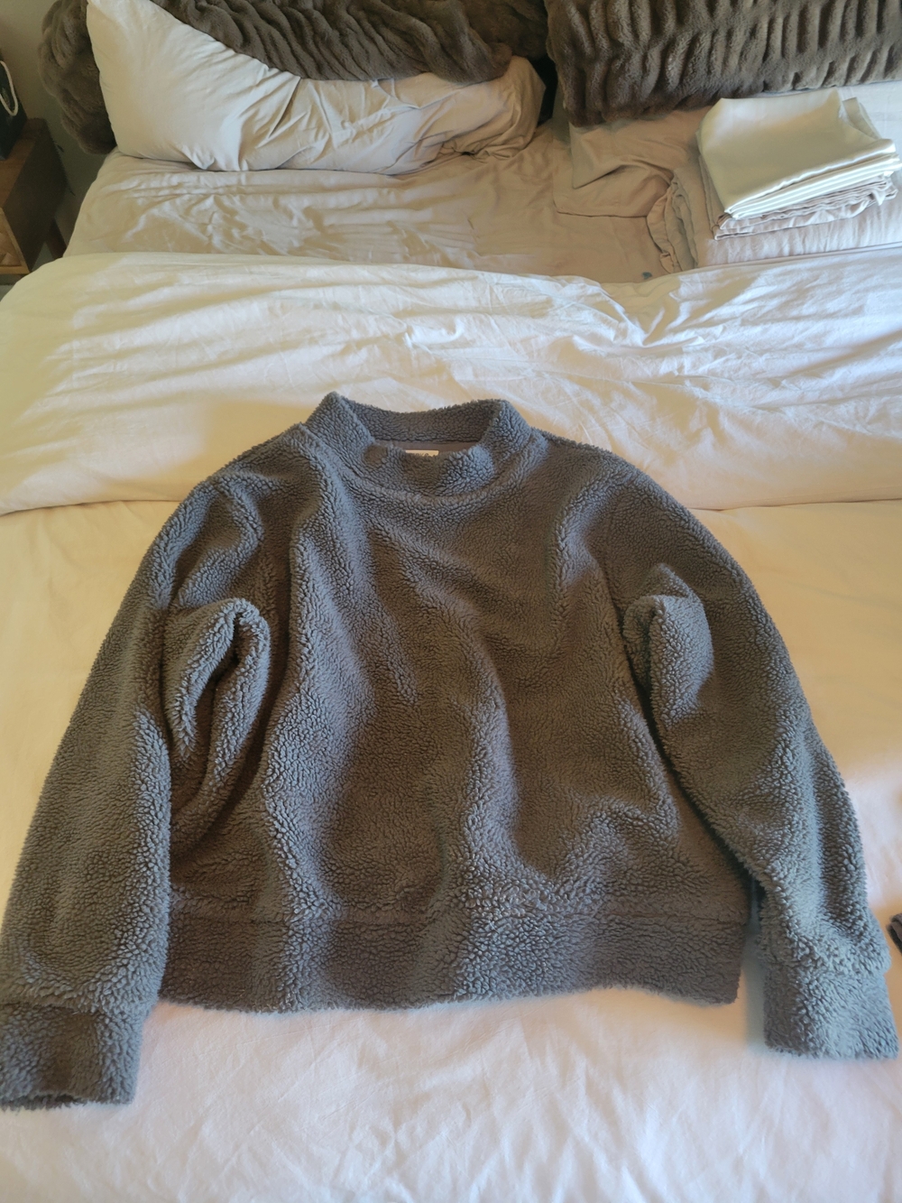 Parke Gray Sherpa Mockneck Pullover